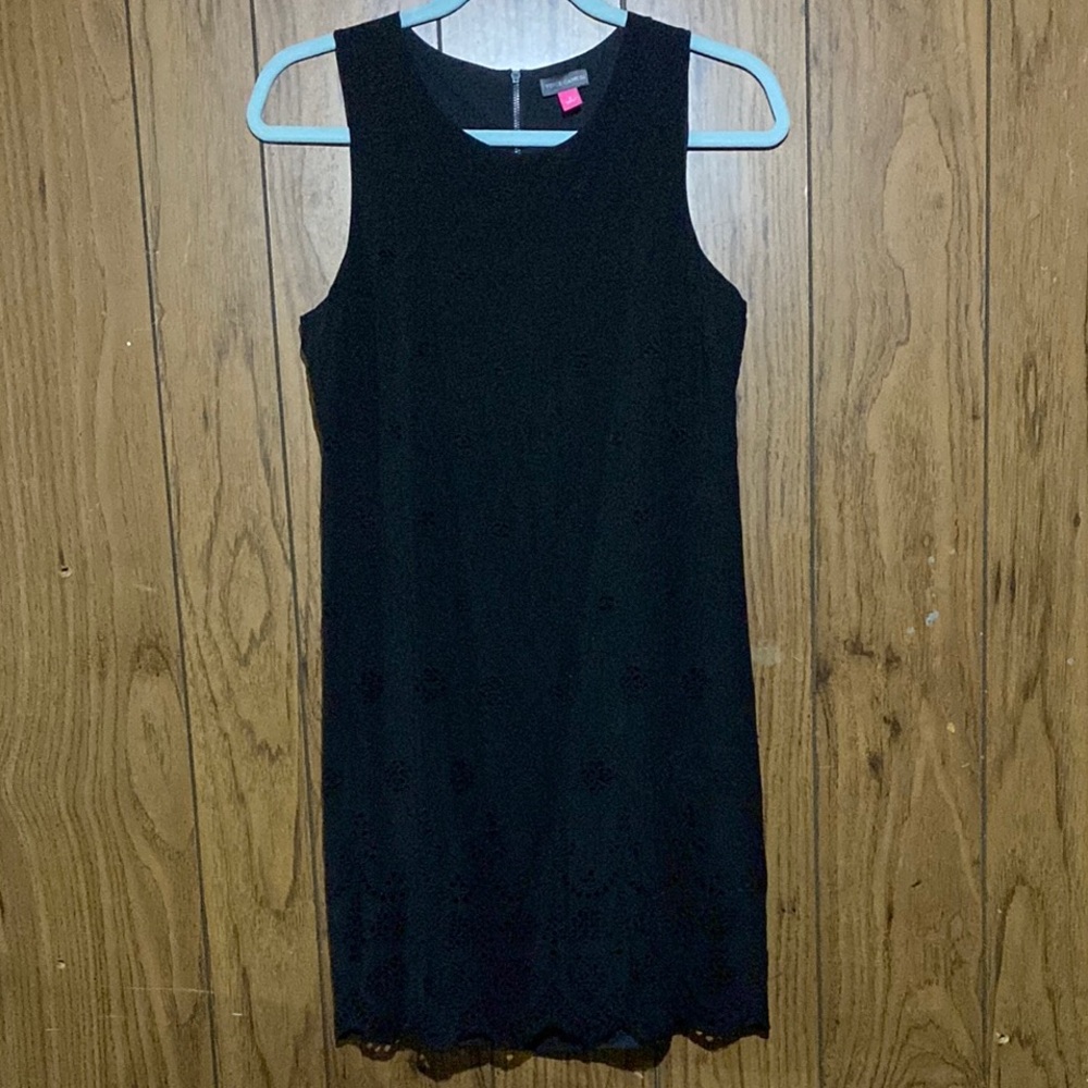Vince Camuto Black Sleeveless Sheath Mini Dress Sz 4